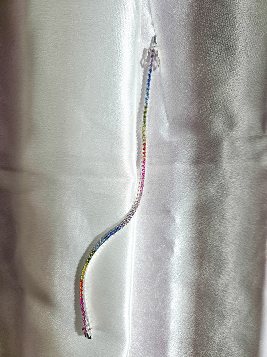 Colours Tennis Bracelet - Sterling Silver Multi-Colour | One of One